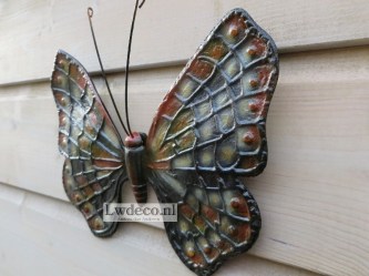 Lw23 gietijzeren vlinder bruin 24x20cm B